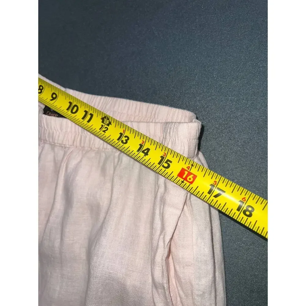 Quince 100% European Linen Boho Y2K Pull On Pockets Pants Size Large A009317